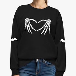 Size L Sweatshirts for Women, Skull Graphic Crewneck Long Sleeve Tops Lightweight Pullover Sweatshirts

Size L
