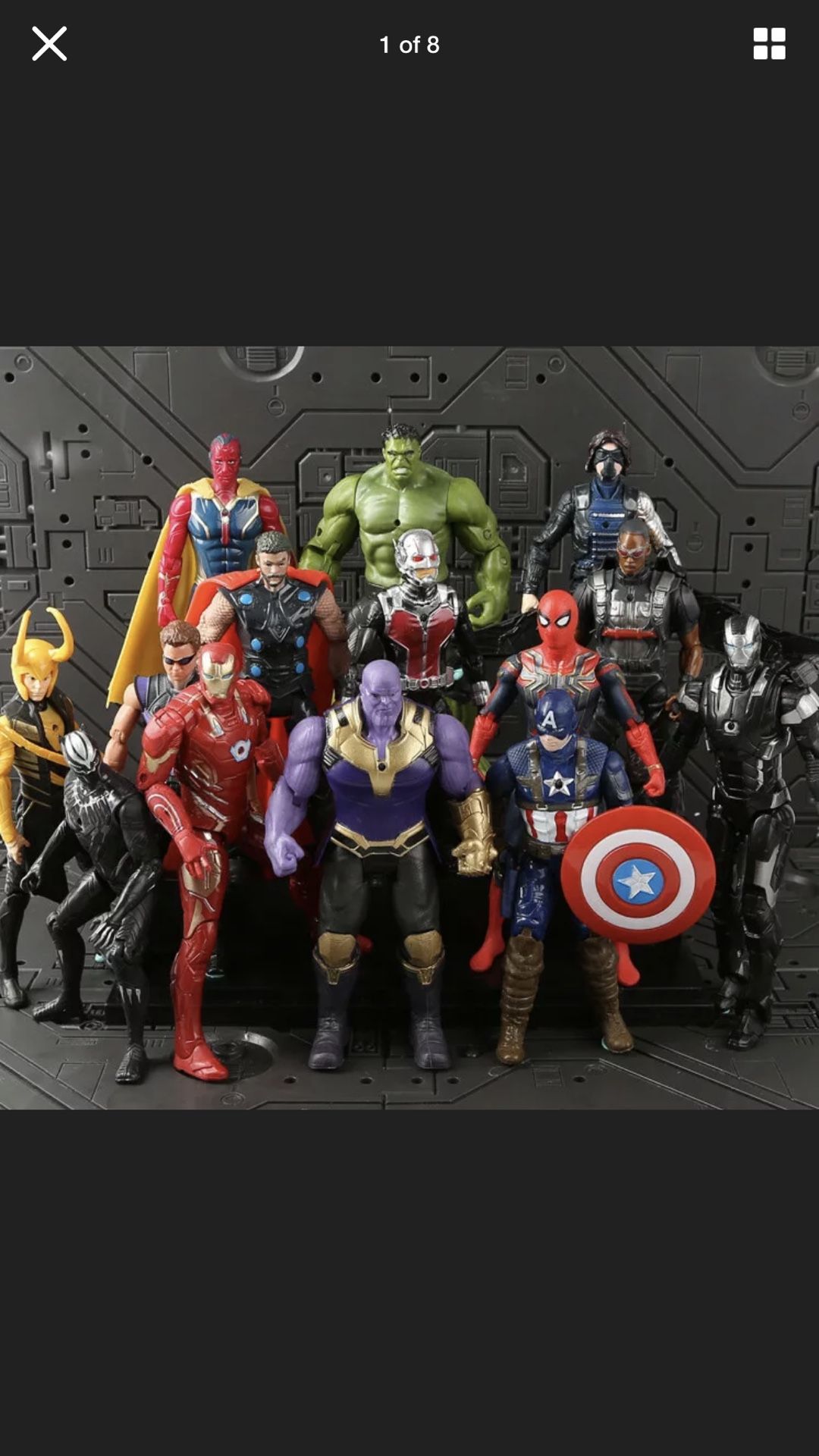 Avengers Action Figures Toy Set 14 Pcs