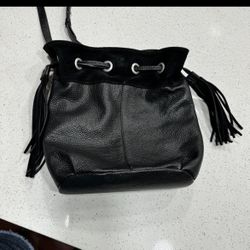 American Eagle Real Leather And Suede Bucket Purse