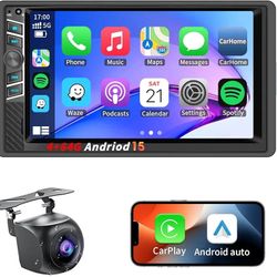 4G+64G Android 15 Car Radio for 2003 2004 2005 2006 Chevrolet Chevy Silverado Impala Tahoe GMC Sierra Yukon, 7" IPS Touch Screen Car Stereo Wireless C