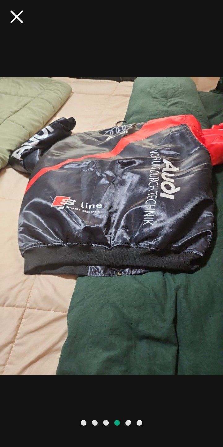 NEW MEN LARGE AUDI JACKET! VERY NICE! RARE!