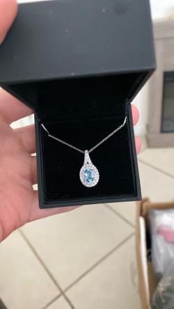 925 STERLING SILVER TOPAZ NECKLACE