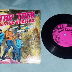  Star Trek In Vino Veritas 7" 33 1/3 RPM Record 1975 Paramount Pictures