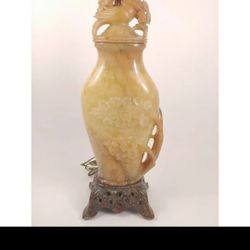 Vintage Marbro MCM Asian Alabaster Soapstone Lamp