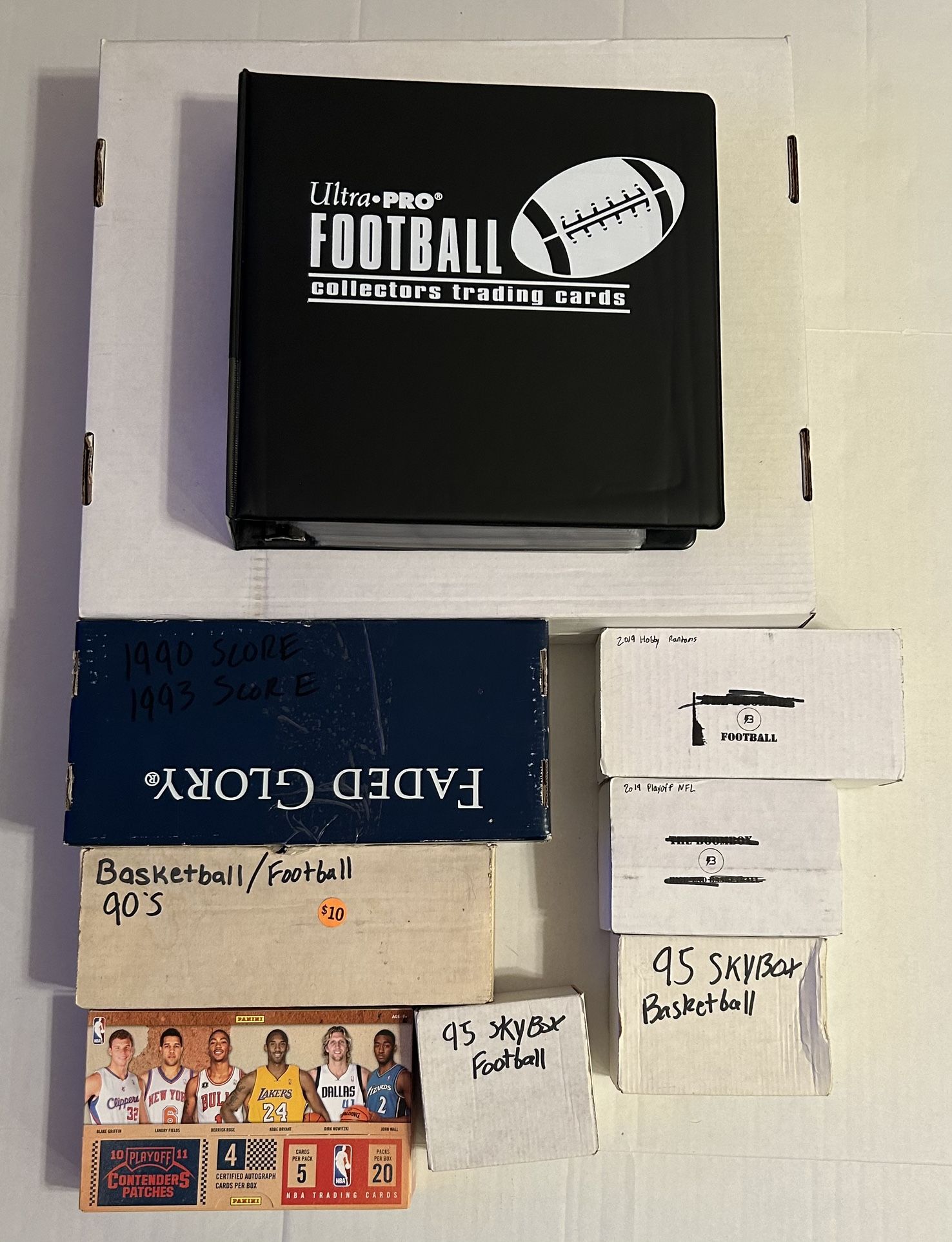 Football & Basketball Card Lot Auto, Jersey, Numbered, Rookies Lot
