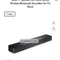 Bose TV Speaker Surround Sound Wireless Bluetooth Soundbar for TV, Black

