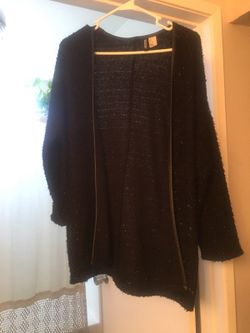 Oversized black cardigan
