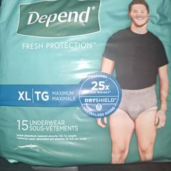 10 Pcks. Xtra Large Depends For Anyone You Know May Need Them 