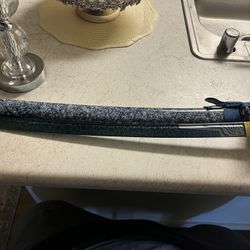 Katana Sword- Blue- High Carbon Damascus Steel