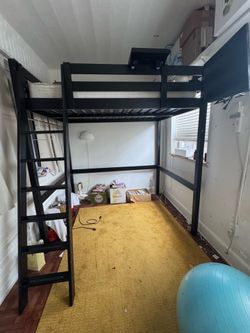IKEA STORÅ Full Size Loft Bed – Solid Wood – Black