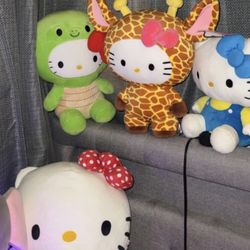 Hello Kitty plushies 