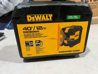 Dewalt 36 ft. Red Self-Leveling Cross Line Laser Level Batteries & Case DW08802