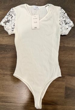 NWT white 100% cotton bodysuit