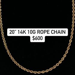 20” Gold Rope Chain #25593
