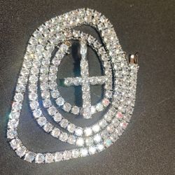 Cross Tennis Necklace 💎