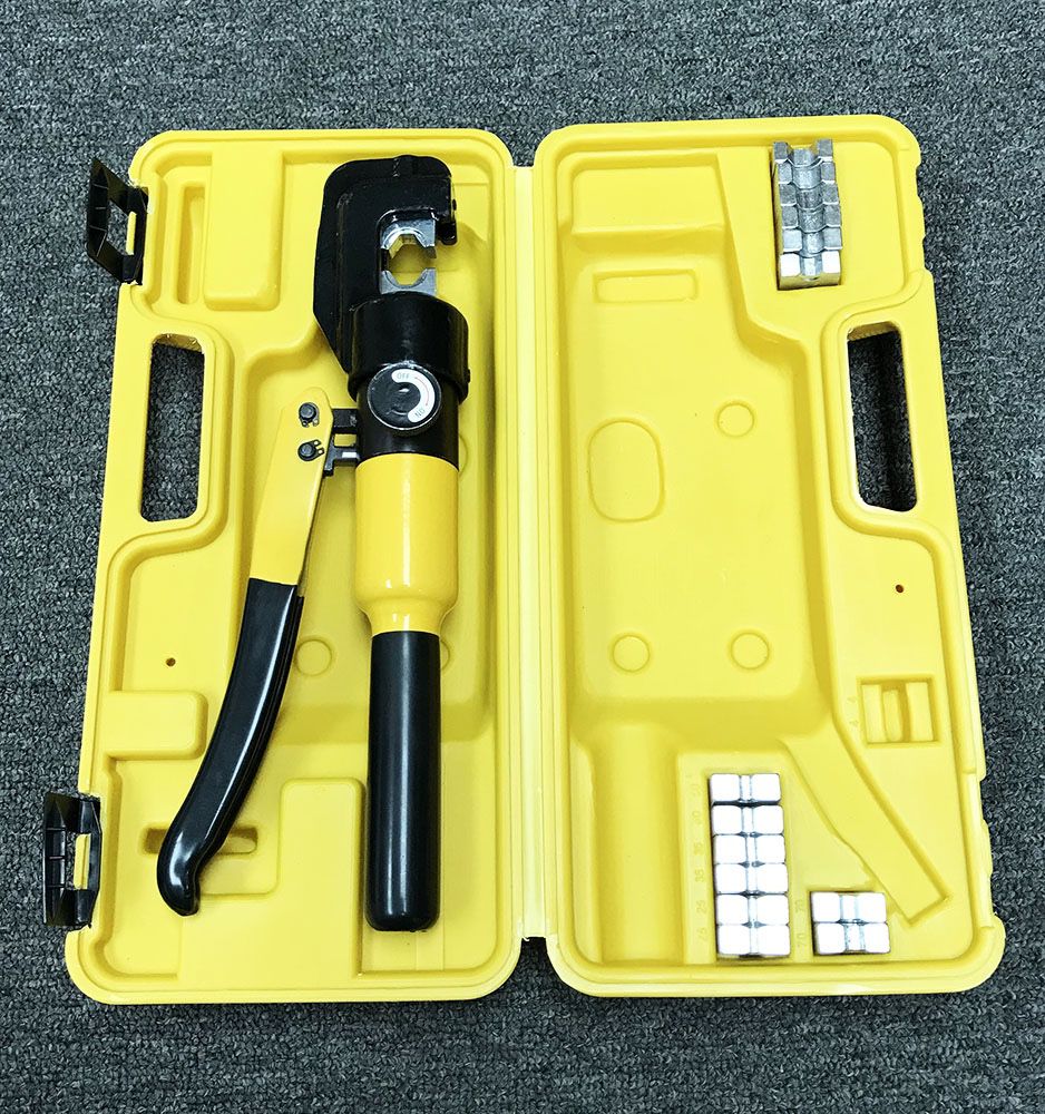 New $35 Crimper 10 Ton Hydraulic Crimping Tool /w 9 Dies Wire Battery Cable Lug Terminal