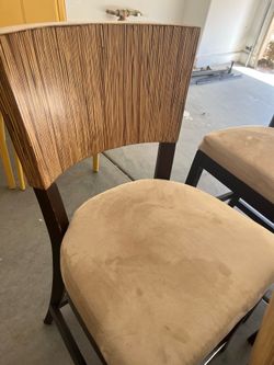 Bar stools -zebra wood