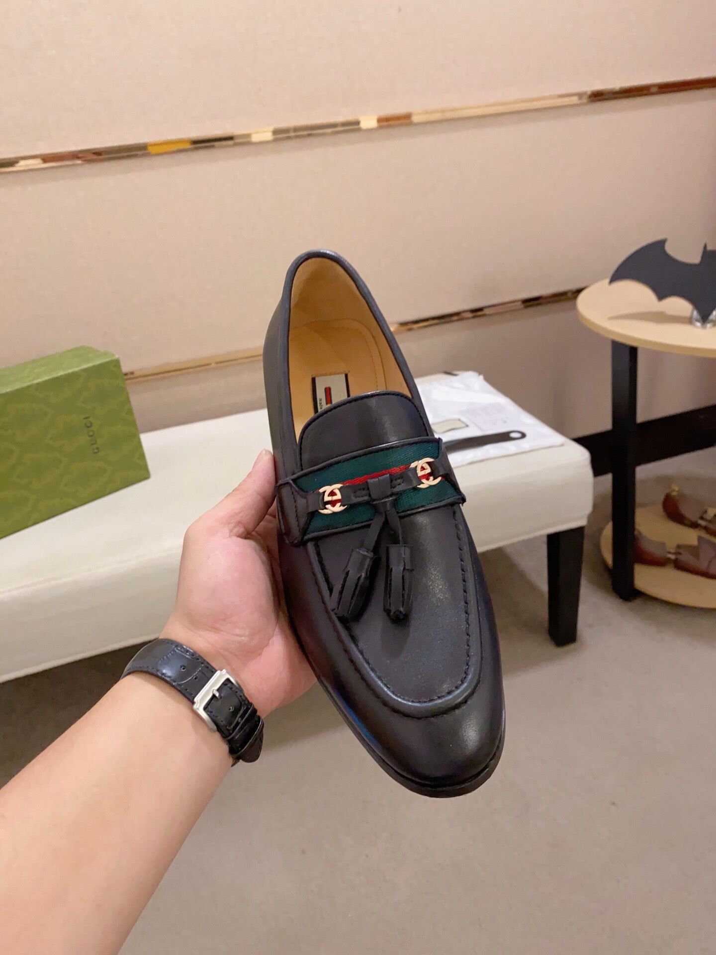 Gucci GG Men’s Leather Shoes With Box New