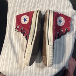 Sz 6m/8w Deep Red Converse All Star Hi Top  Chucks