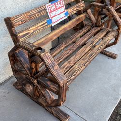 Wood Bench And Chair 