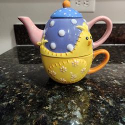 EASTER TEA POT / TEA CUP COMBO