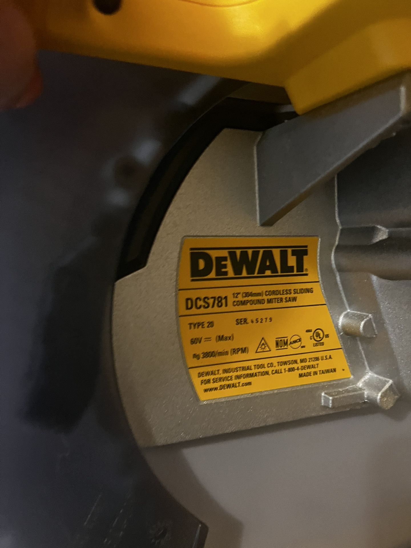 MINT!!!DEWALT 60V/12" Miter Saw (Model#DCS781)