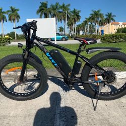 black ebike e-bike electric bike 48v folding fat tire VIVI F26F LCD lights