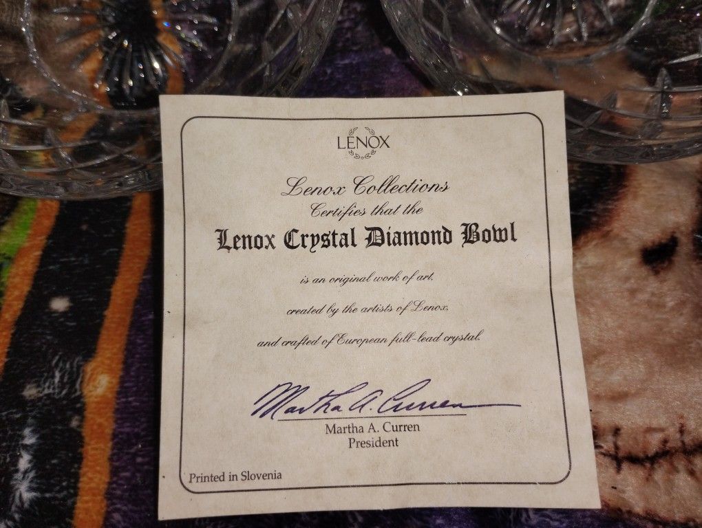 Vintage Crystal Diamond Bowls