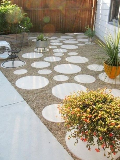 Round Concrete Stepping Stone Pavers 5 Each For In Riverside Round Concrete Stepping Stone Pavers 5 Each