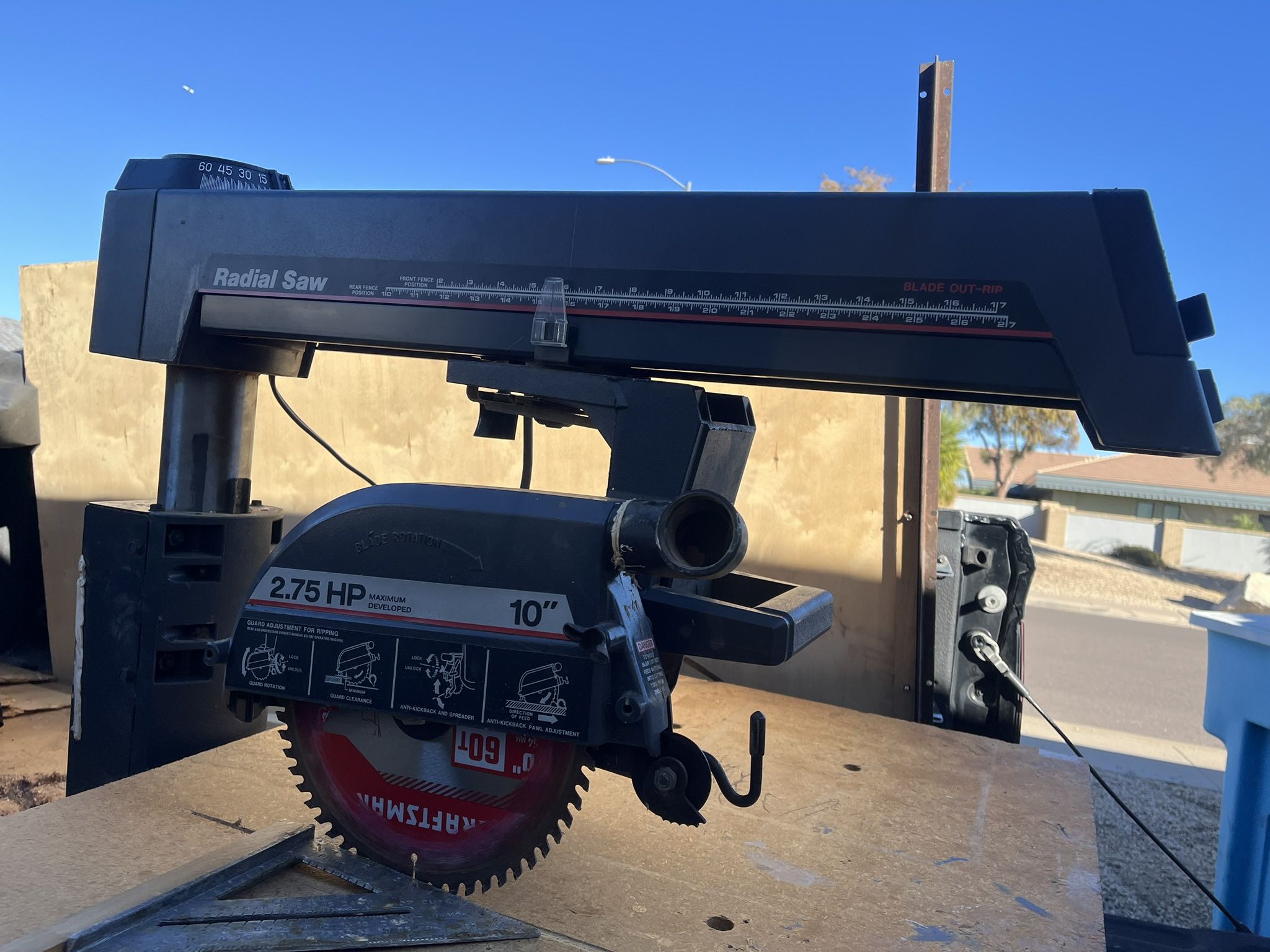 Sears Craftsman 10” Radial Arm Saw – Heavy Duty -compound saw wide cut