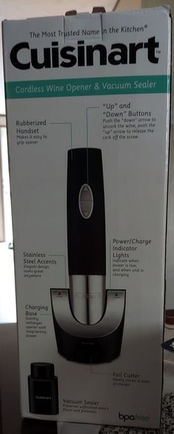 Cuisinart powered wine opener and vacuum sealer