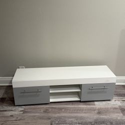 Modern White and Grey LED TV Stand