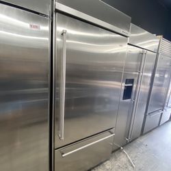 Stainless Steel KitchenAid Built In 36” Fridge Counter Depth 