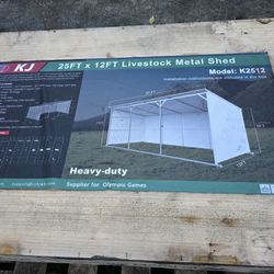 Brand New 25x12 Lean To Livestock Shed
