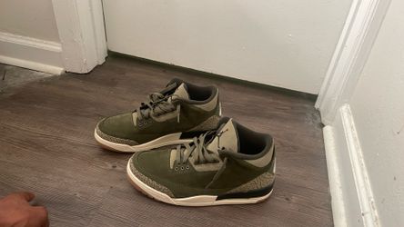 Jordan retro 3 olive green size 11
