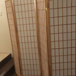 4 PANEL ROOM DIVIDER SCREEN ASIAN/ORIENTAL STYLE