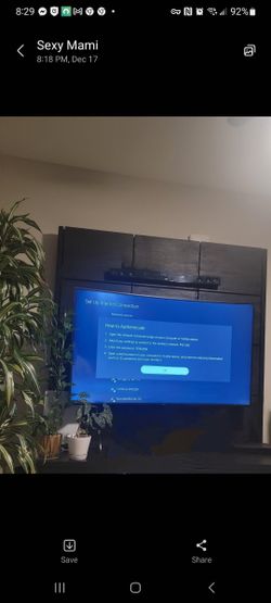 Samsung 65in curved tv,lg soundbar,wall mount