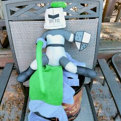 Dog Costume. Armored Knight Rider With Lance And Shield