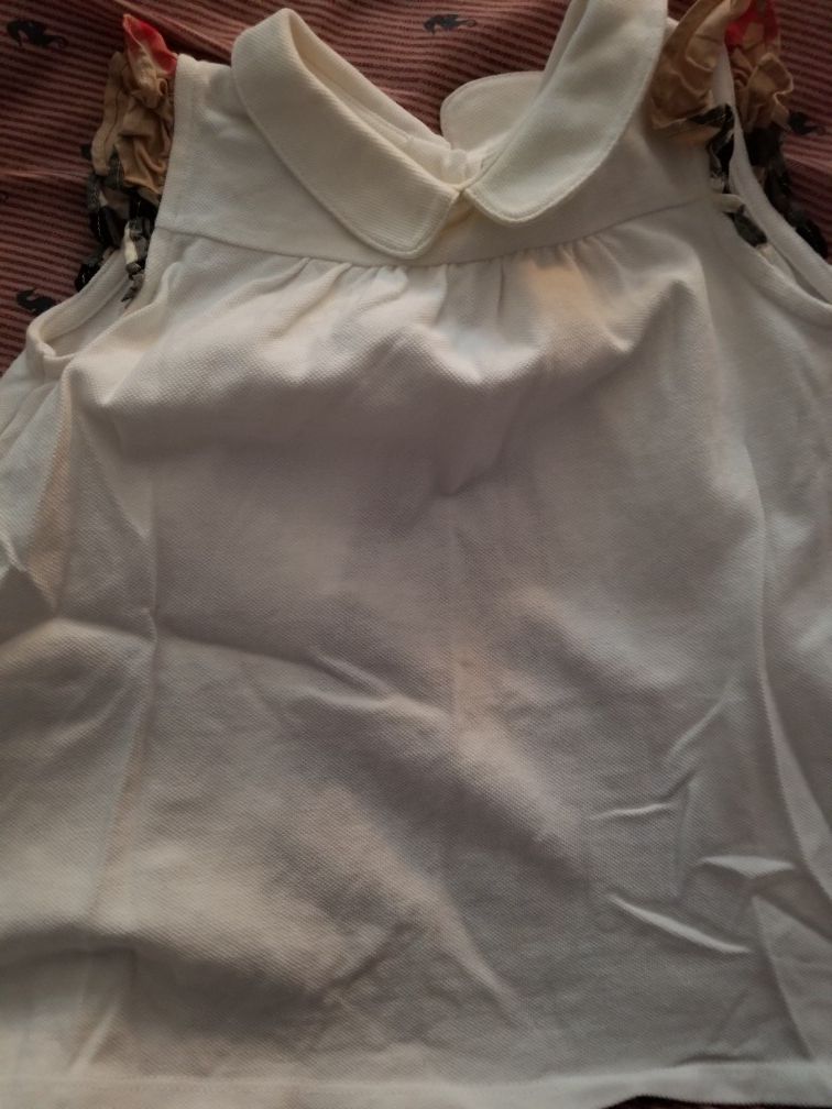 Burberry white dress top 0-6months