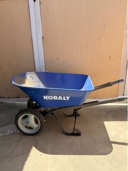 Kobalt 7-cu ft 2 Wheel Steel Push Wheelbarrow Flat-Free Tire
