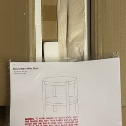 Unused Project 62 Round Side table With Shelf 