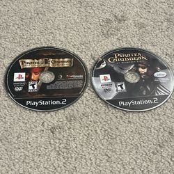 Lot Of 2 Pirates of the Caribbean Jack Sparrow At World’s End PS2 Discs Only 