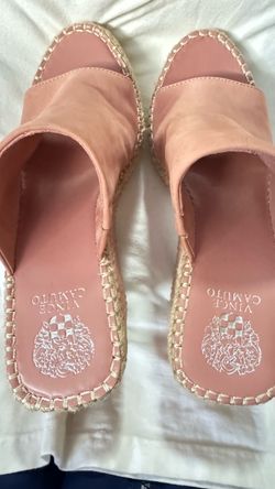 Vince Camuto Pink Espadrille Slide Sandals