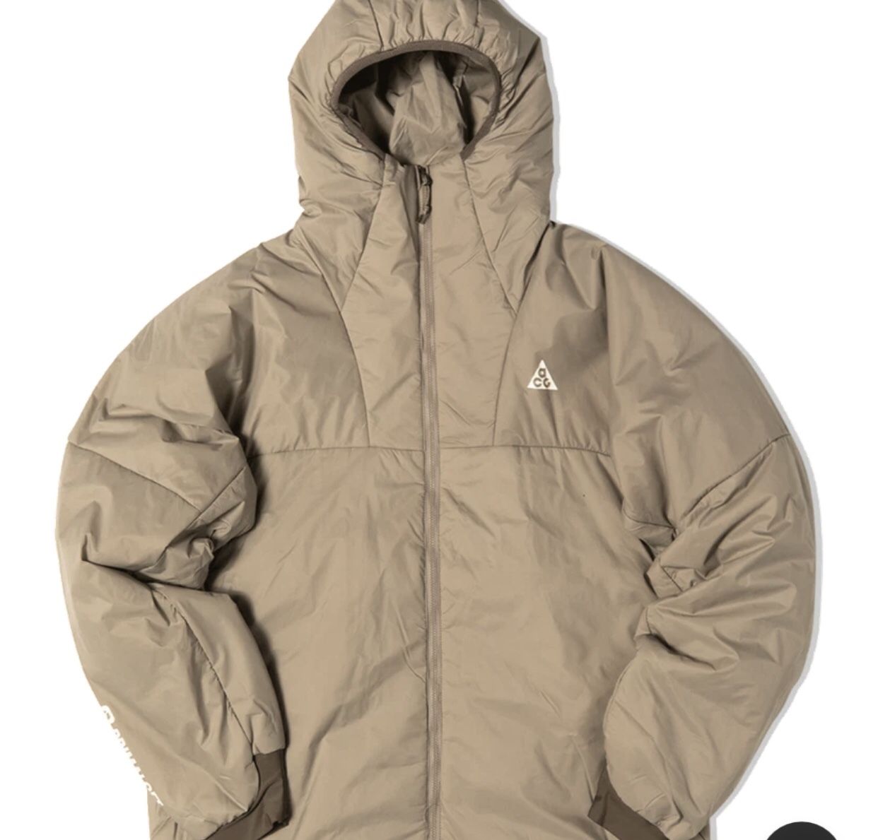 Nike ACG Rope De Dope Triple Beige Full Zip Jacket Hooded Insulated Men Size