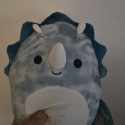 Kellytoy Squishmallow Jerome Triceratops 7.5 Inch Blue Plush Prehistoric Squad NWT