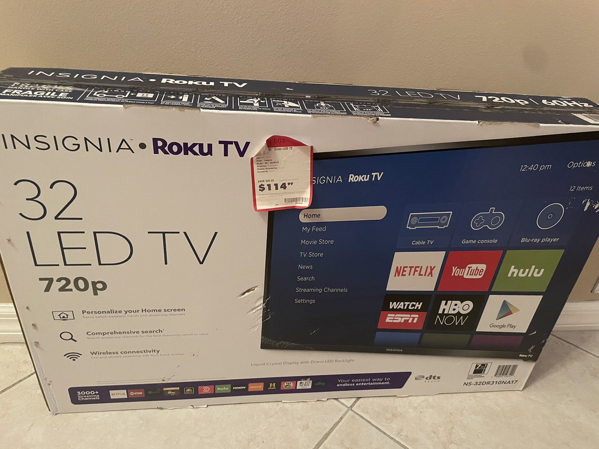 32”LED 720p ROKU TV