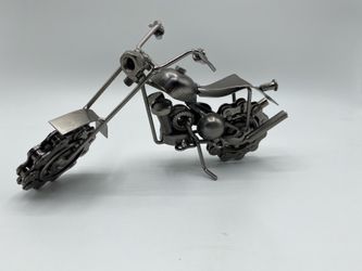 Collectible Metal Motorcycle Sculpture Motorbike For Home Decore