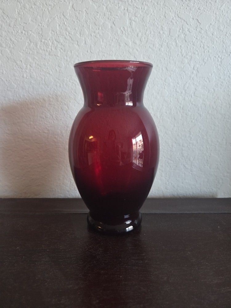 Anchor Hocking Ruby Red Bud Vase