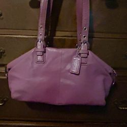 Coach SoHo Leather Bag Purple 