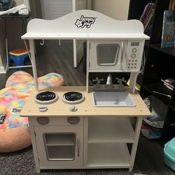 Toddler Kitchen Set With Dishes Etc
